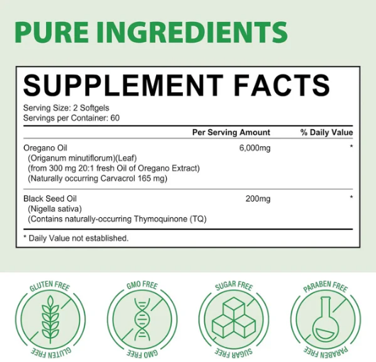 Aceite de Orégano 🌿 + Semilla Negra -  Cuida de tu bienestar y fortalece tus defesas naturales 💪